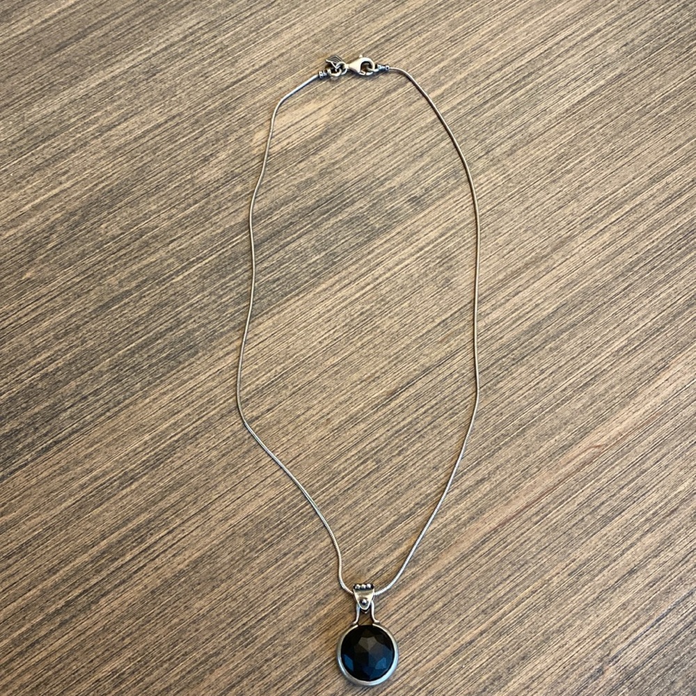 Silpada Sterling Silver Necklace with Black onyx Pendant & Matching earrings - Picture 2 of 5